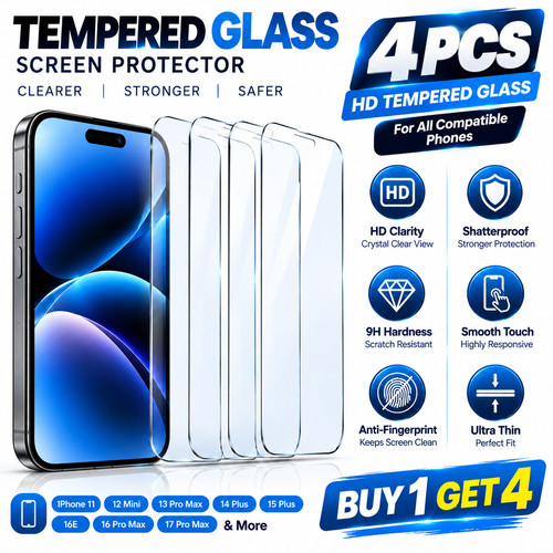 Tempered glass screen - tempered,